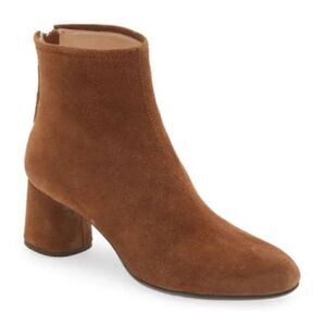 AGL Nicole Suede Bootie in Cognac Suede NWOB Size 42 1/2 or US 12